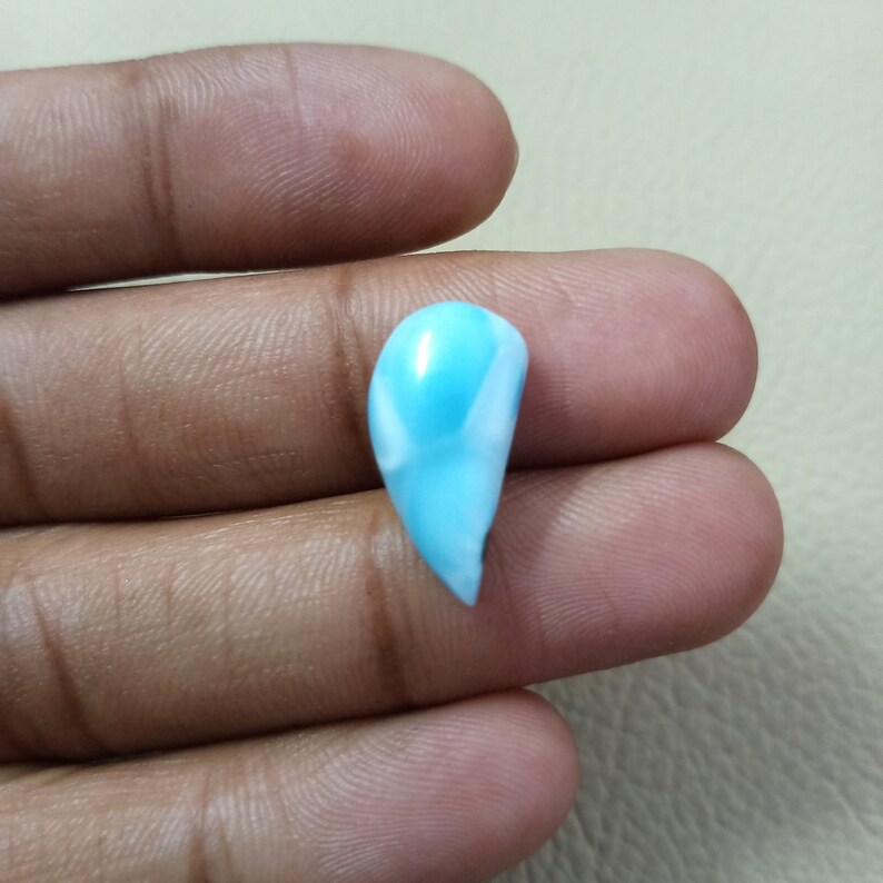 Barahona Larimar Gemstone 9Cts Size 18*9*5mm Ring Size Gemstone Green Blue Larimar Gemstone AAA Quality Fancy Shape Larimar Cabochon