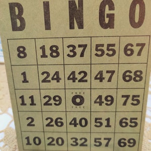 Tarjetas de bingo, década de 1960 - Whitman Publishing Co., juegos antiguos, efímeras de revistas basura,