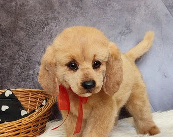 Realistic dog  Puppy BAuthor&#39;s doll OOAK Artificial stuffed animal  Soft toy dog