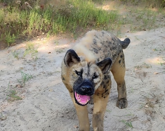 Spotted Hyena Realistic Art Doll Artificial Stuffed Animal