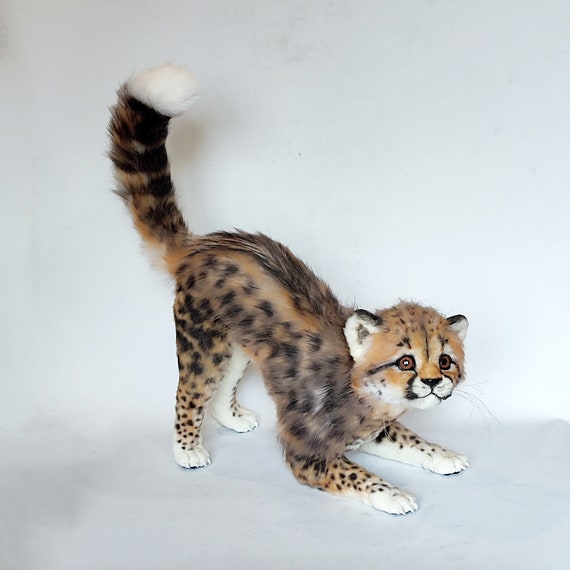 Bambola Gatto Realistico Peluche, Statua Decorativa Con Tappetino, Regalo Perfetto Per Amanti Degli Animali