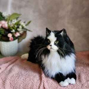 Realistic cat   OOAK artist Handmade collectible animal by photo art doll poseable toy