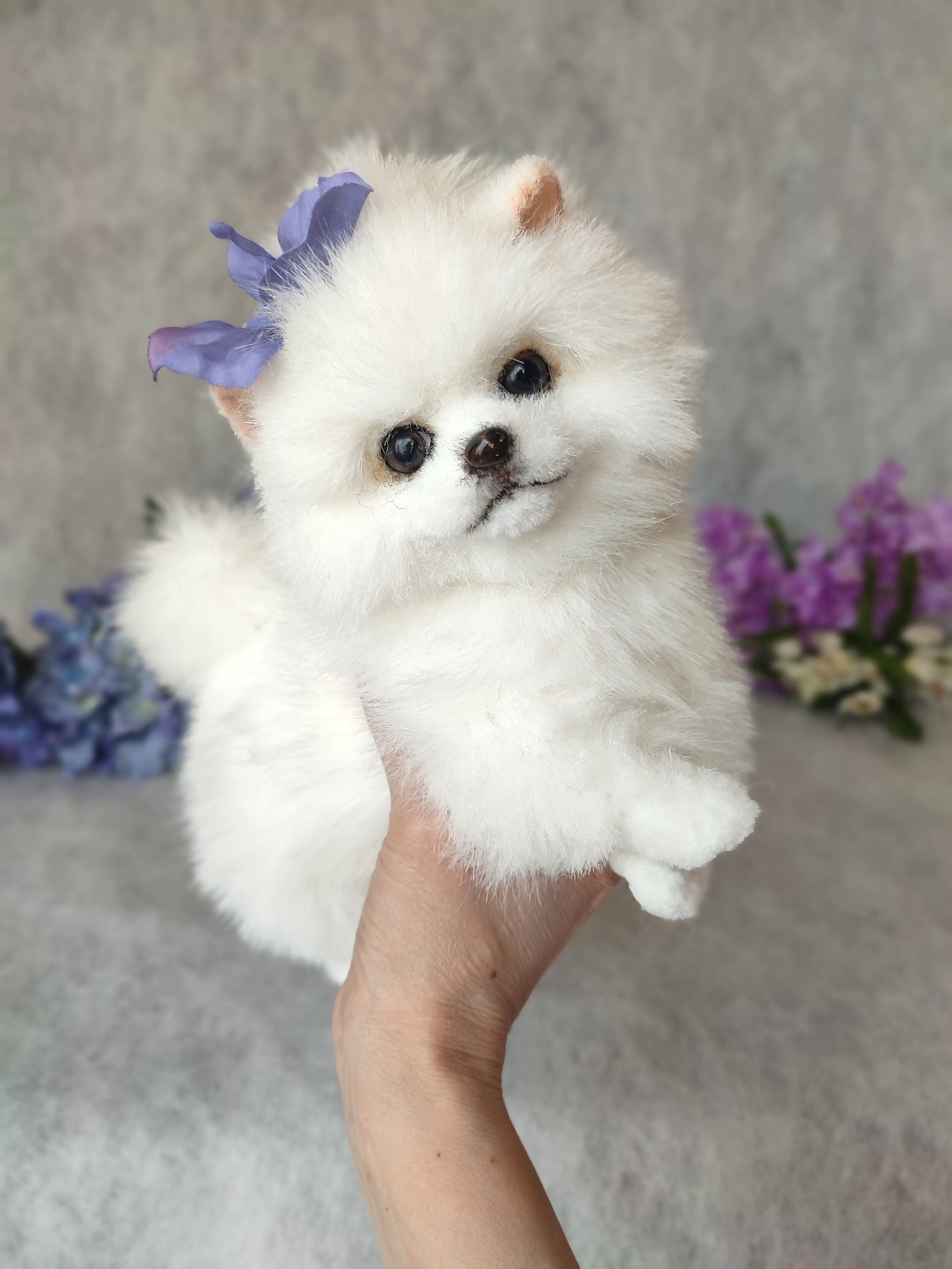 Dog Pomeranian Art Plush Doll Funny Toy - Etsy