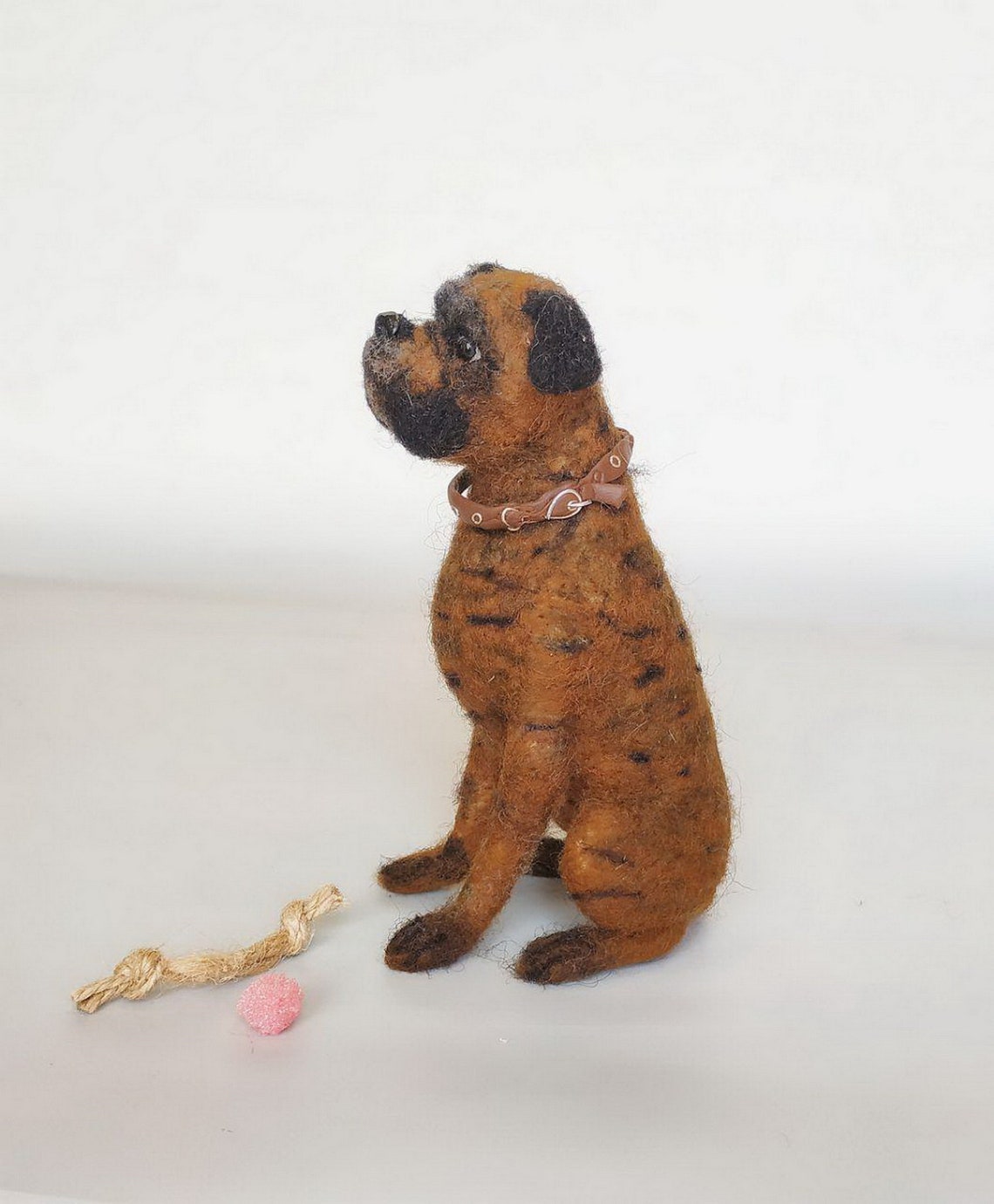 Miniature figurine of a dog breed Boxer Etsy