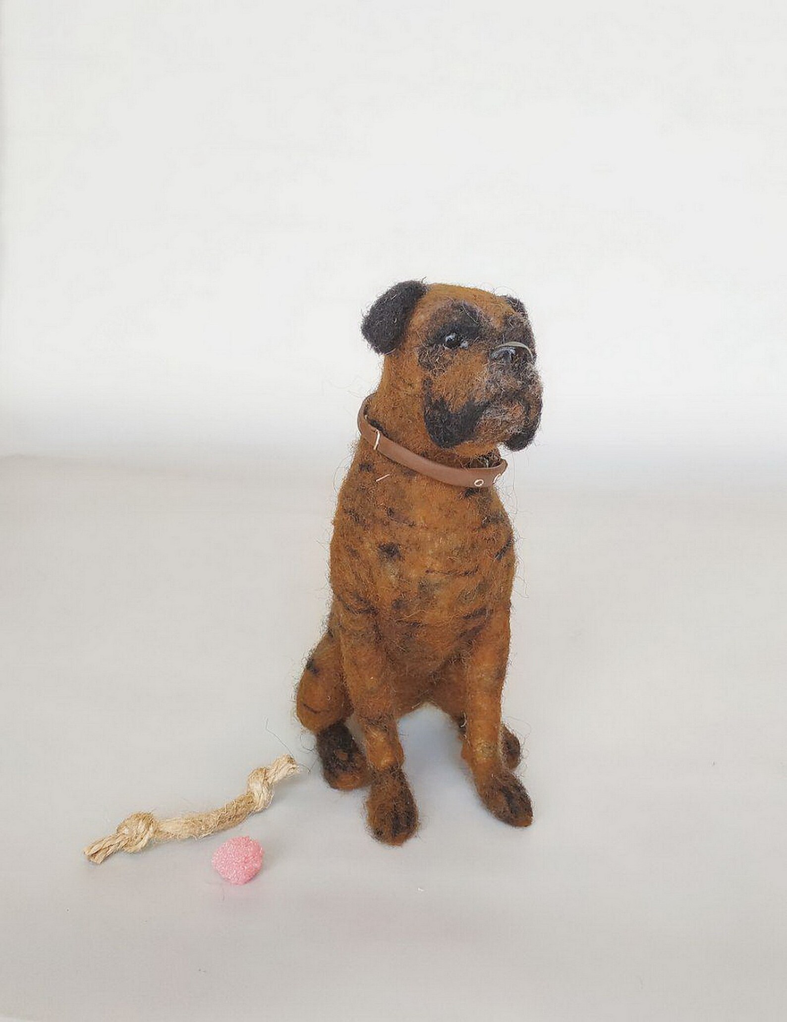 Miniature figurine of a dog breed Boxer Etsy