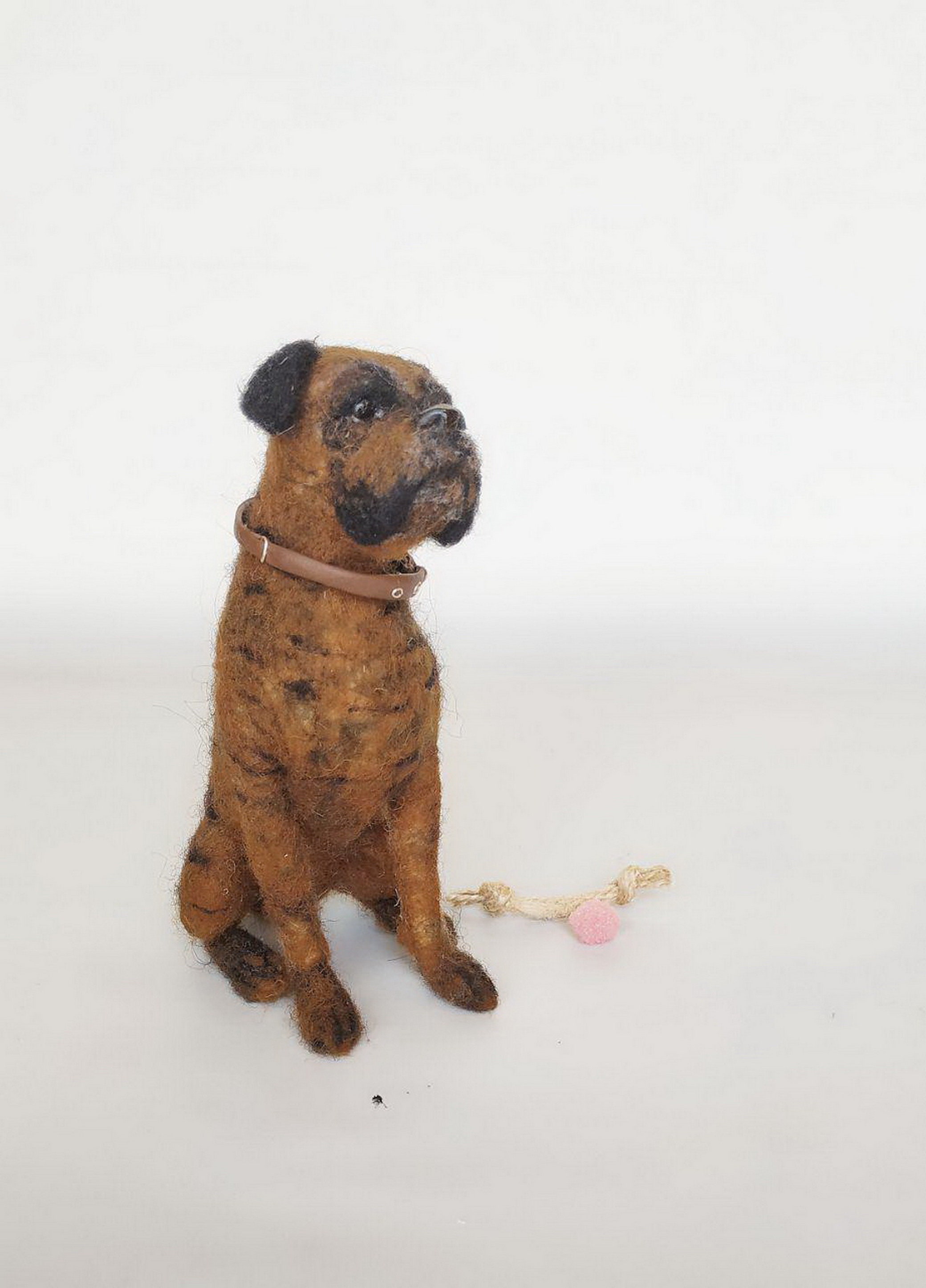 Miniature figurine of a dog breed Boxer Etsy