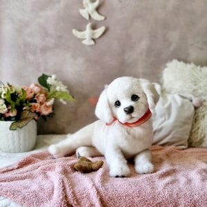 Realistic Puppy Author&#39;s Doll OOAK Dog Plush Soft Toy