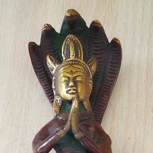Brass Door Handle Snake Lady Worship Shape Vintage Style Door Handle Knocker