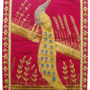 Wall Hanging Rug Jewel Carpet Peacock 24 X 36 inch