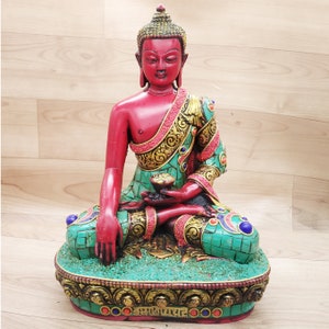 Buddha Statue with stone work Statue Feng Shui Tibetan Buddha