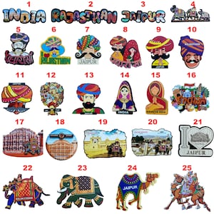 Imán de nevera 10 piezas hecho a mano cultura india decoración de la cocina decoración del hogar regalo de recuerdo