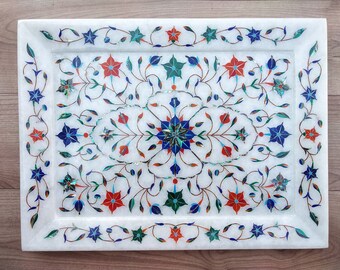 handicraftsInnstore 2 Marble stone inlay round Ash Tray Candle holder 3 x 3 inches