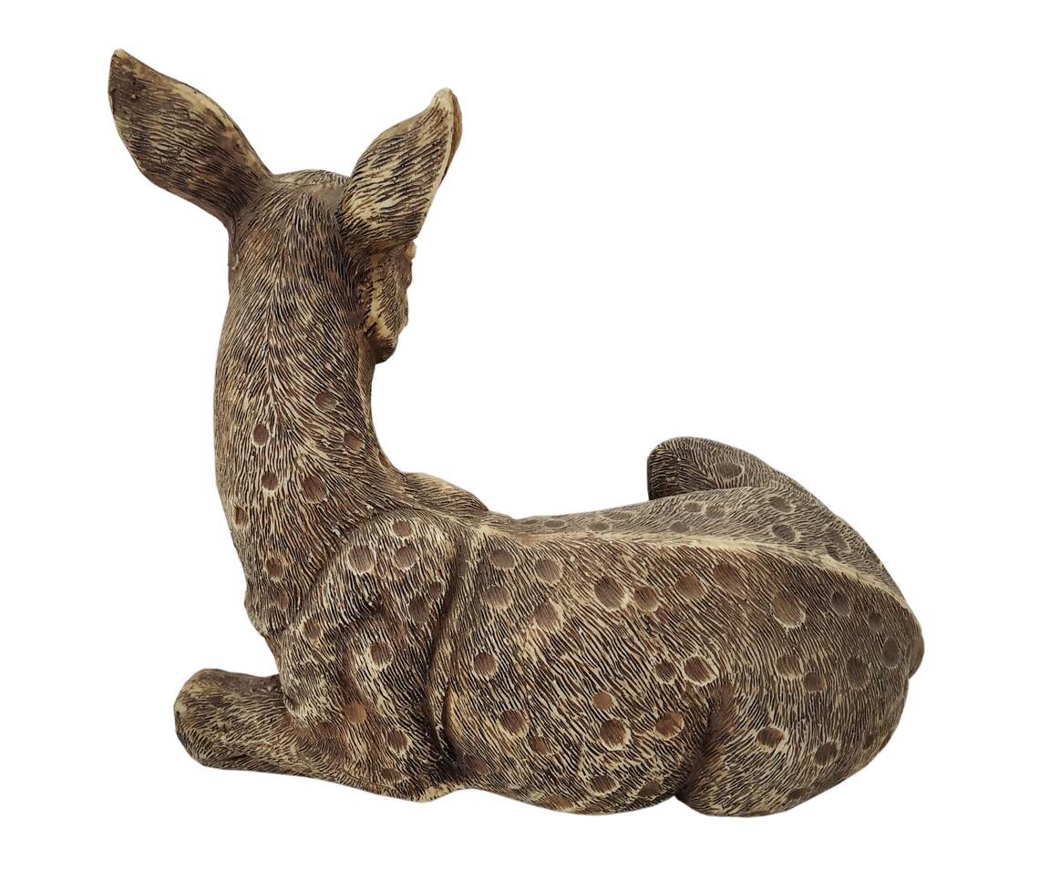 Sitting Deer Animal Statue Handmade Collectible Resin Carving Etsy UK