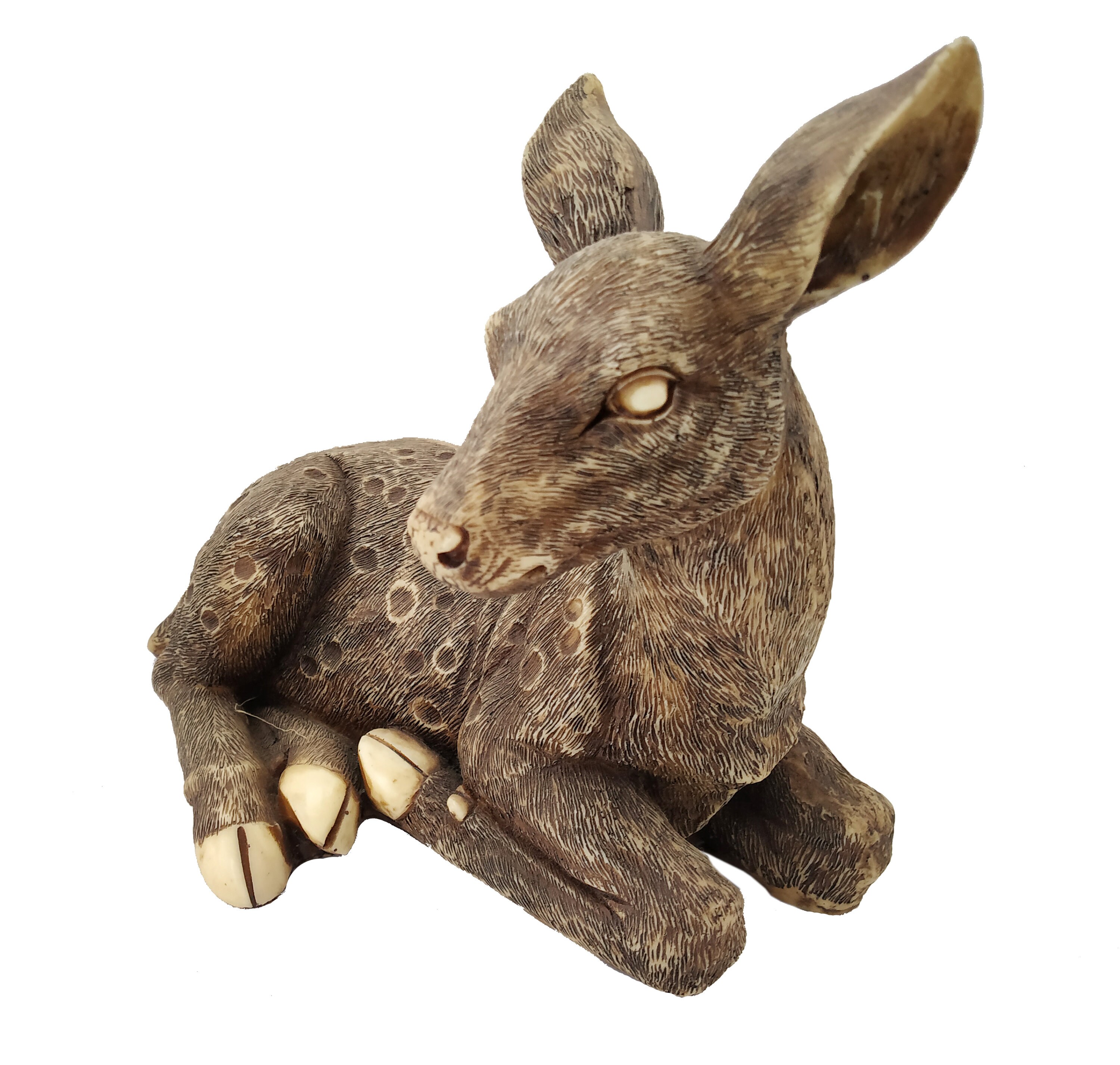 Sitting Deer Animal Statue Handmade Collectible Resin Carving Etsy UK