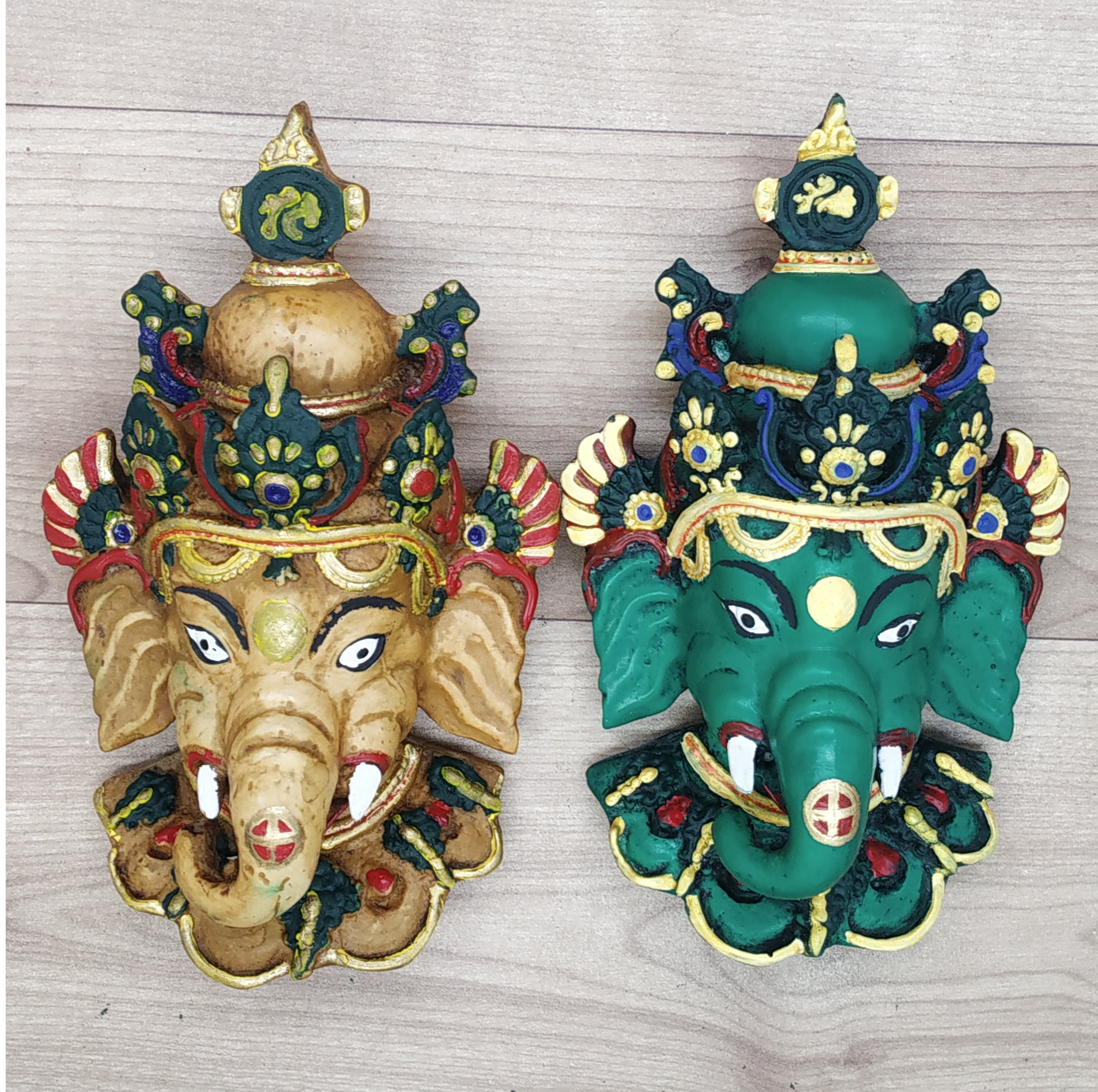 Ganesha Mask handmade Ganesha mask with Painting | Etsy