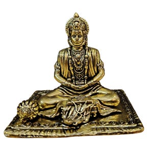 Hanuman Brass Statue Bajranbali Hindu god Idol Home Office Temple Décor Gift