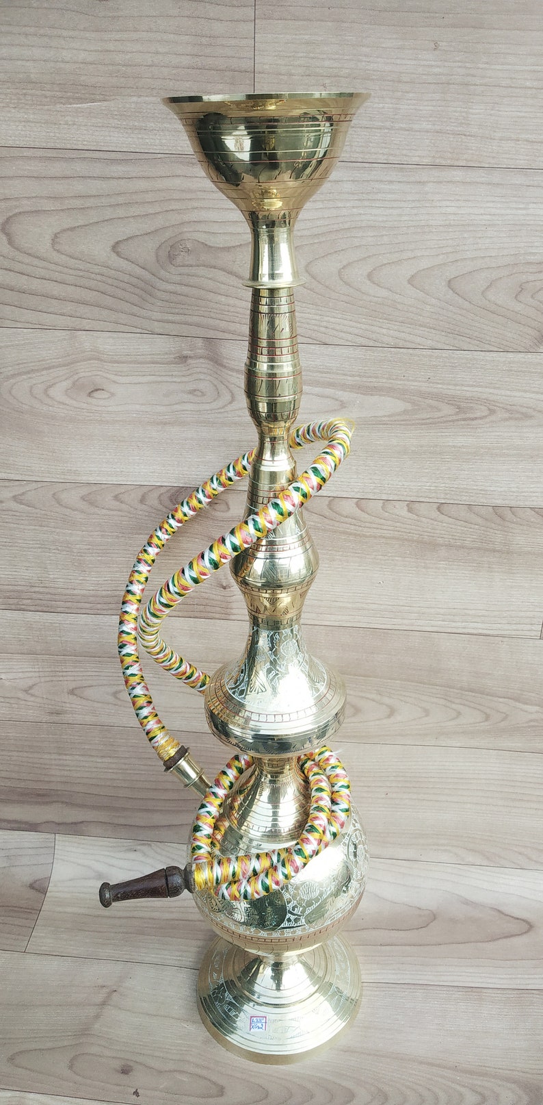 Hukka 22 Indian Brass Vintage Folding Hookah Set Pipes Etsy