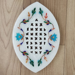 Stone Soap Dish gemstone inlay work soap tray