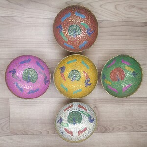 Metal Bowl 4&quot; Mugal meena engraved painting work handmade decorative