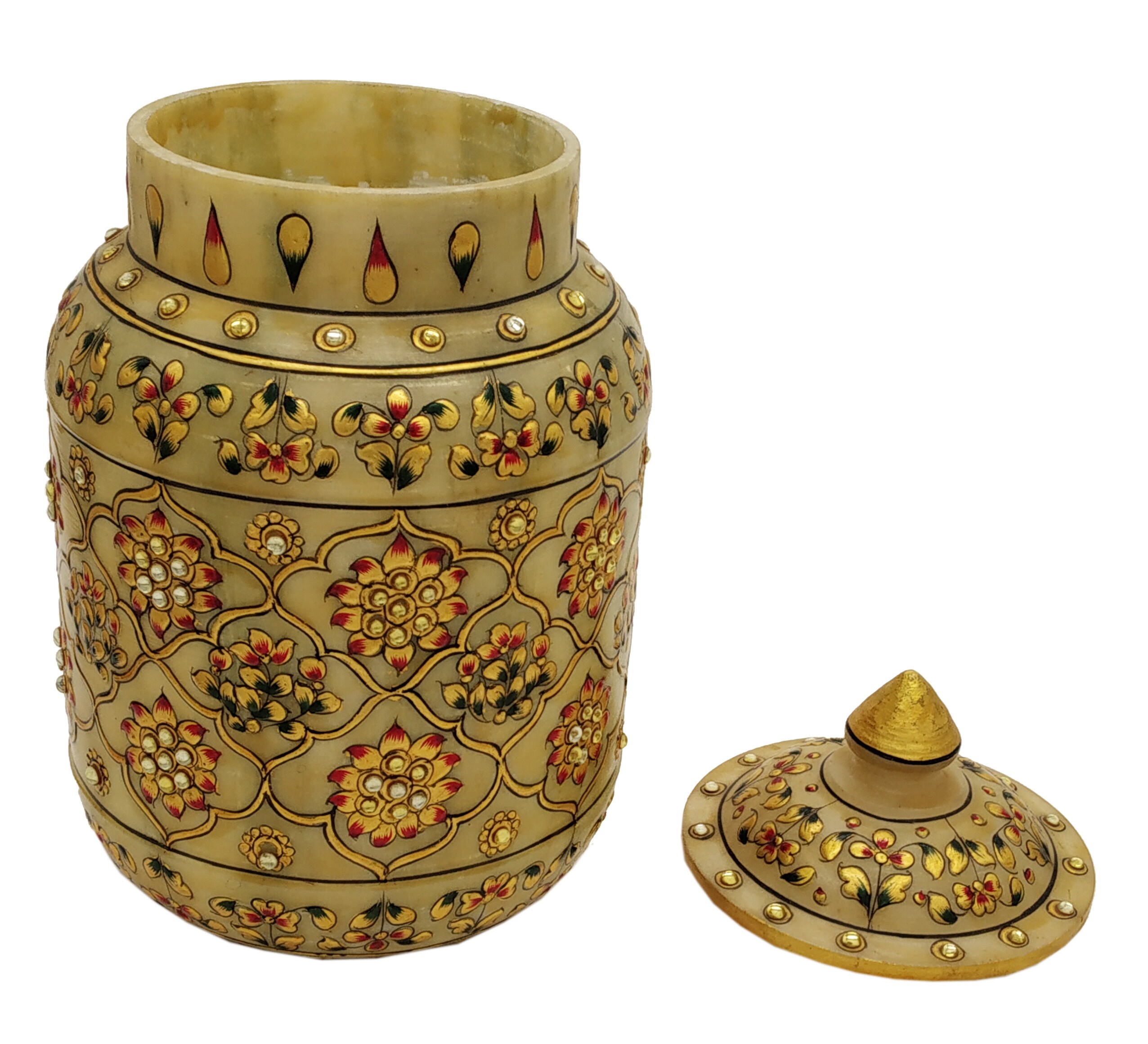 Marble Stone Jars & Containers Painted Stoneware Canisters Etsy