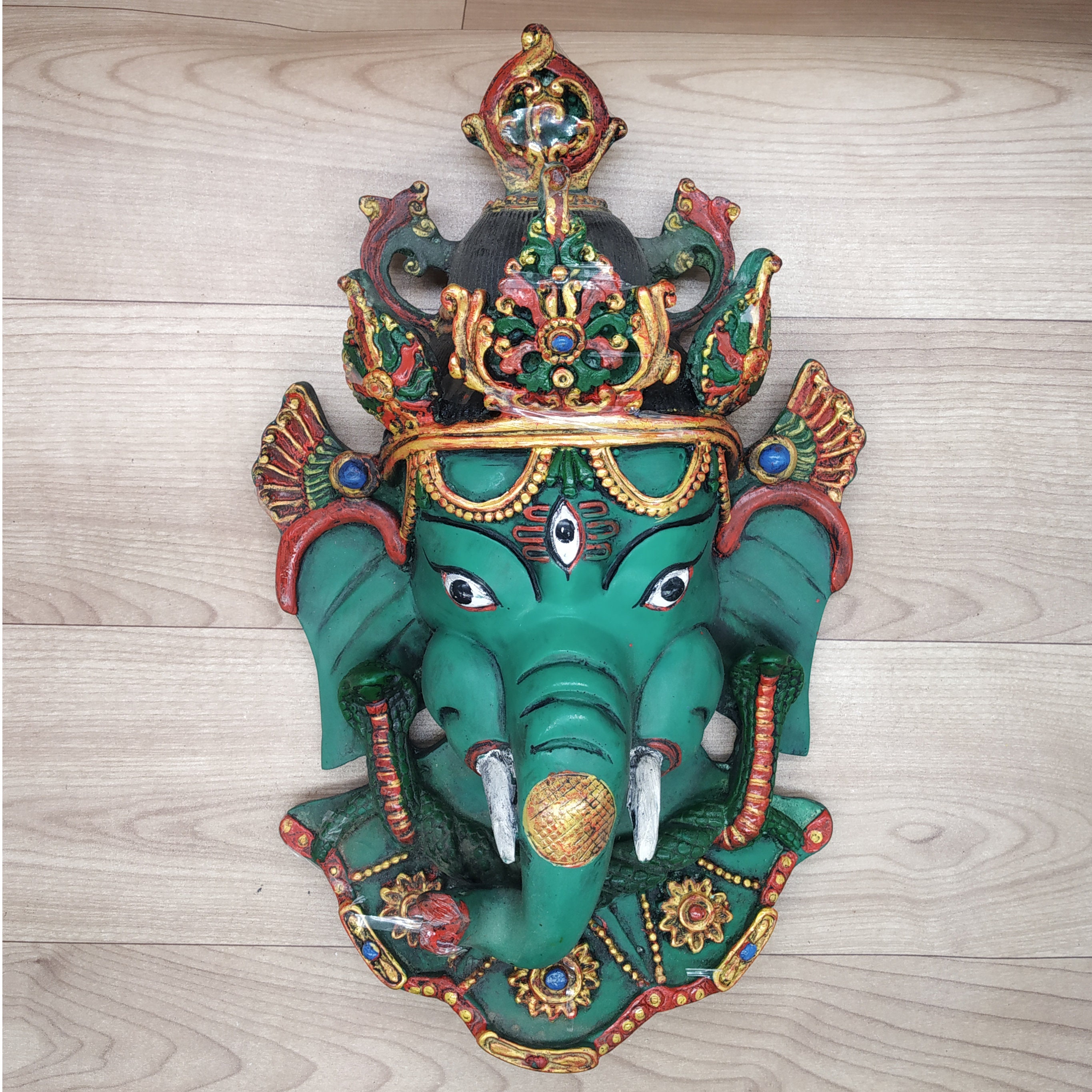 Ganesha Mask Handmade Ganesha Mask With Painting - Etsy UK