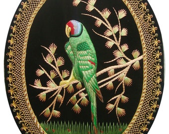 Wall Hanging Rug Jewel Carpet Parrot 18 X 24