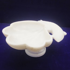 Marble Bowl Urali Lotus Leaf Decorative Bowl engraved table decor Bowl outdoor