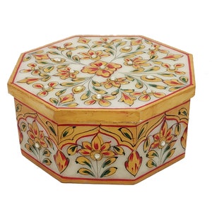 Marble stone jewelry painted box watches box gift keepsake box trinket box