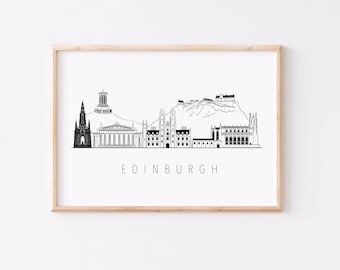 Edinburgh Skyline Kunstdruck, Schottland