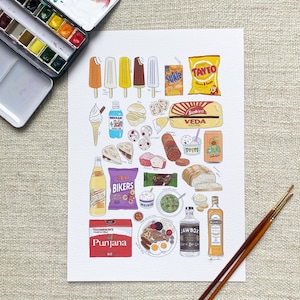 Northern Irish/Irish food and drink colour print