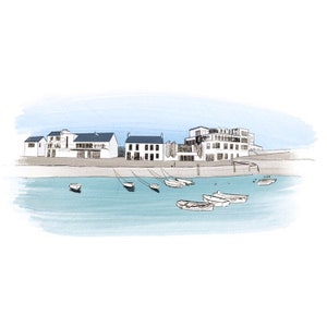 The Harbour, Portrush - watercolour style print