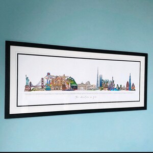A3 Custom city skyline - custom cityscape - location commission