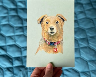 Retrato de mascota en gouache