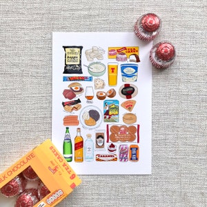 Scottish food and drink print