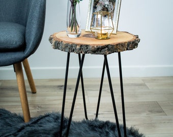 Tree Trunk Table Etsy