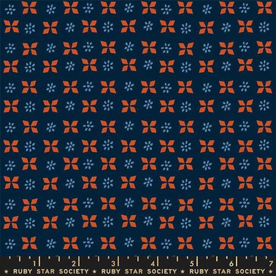 Sugar Maple: Block Print in Navy Sugar Maple: Block Print in Navy