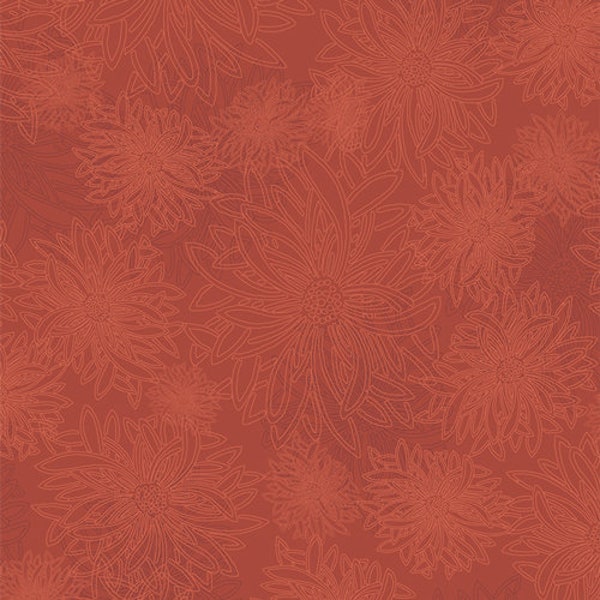 Floral Elements Collection - Victorian Brick Red Tonal Fabric - Blender Fabric - Art Gallery Fabrics - FE-551