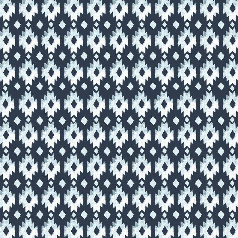 100/% GOTS-certified organic cotton Aztec Diamond Poplin Journey Poplin Collection by Monaluna JO-09-BLT Monaluna