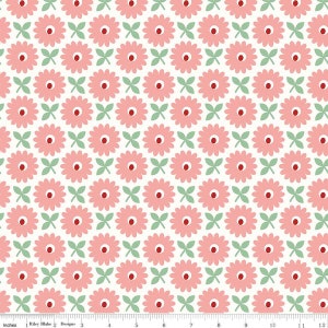 Home Town Collection WIDEBACK - Heirloom in Coral - Lori Holt - Riley Blake Designs - Wideback - 107/108" WOF - WB13601-HEIRCORAL