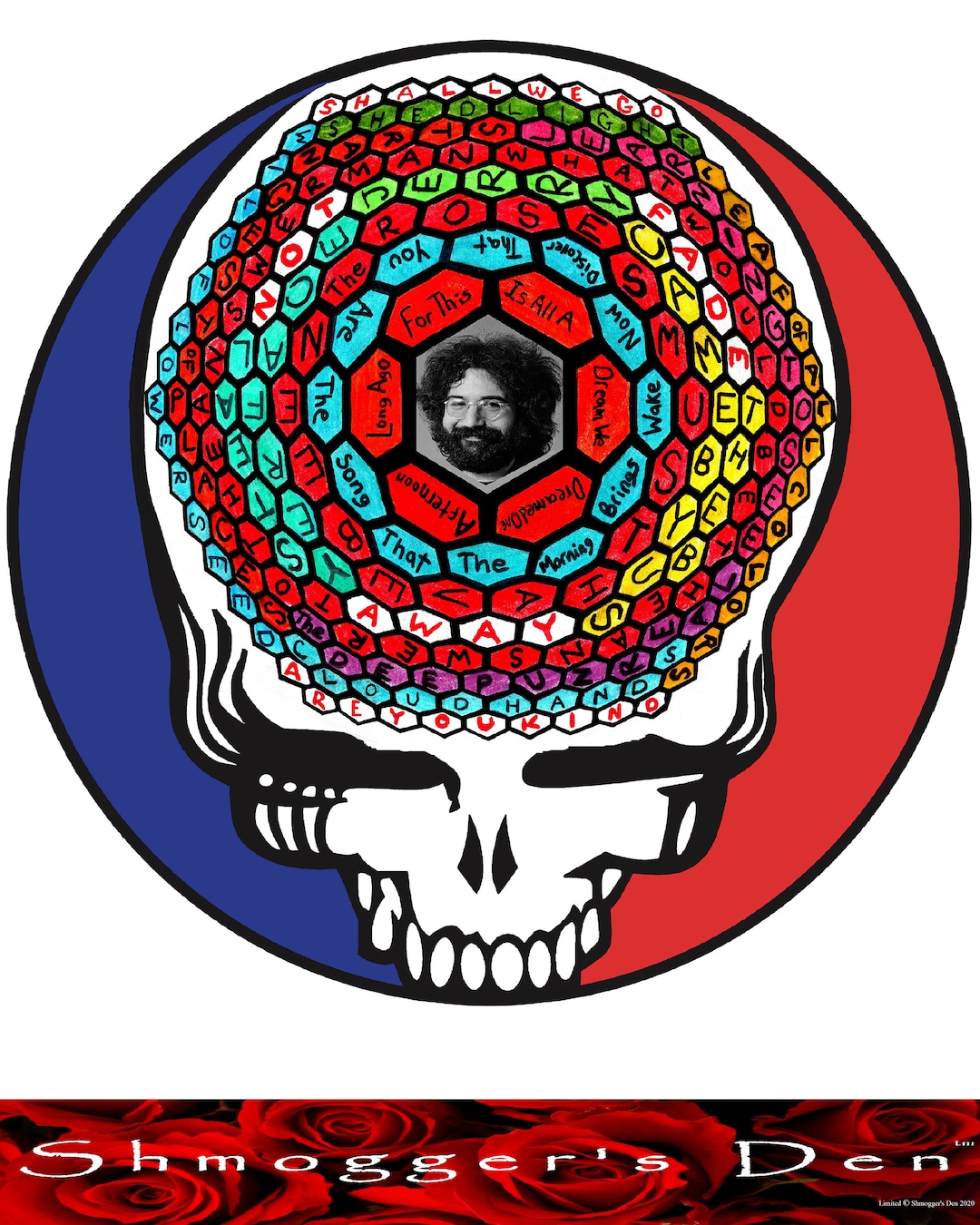Puzzle: Grateful Dead Puzzle, Lyric Phrases 'round &amp; 'round Hexagonal ...
