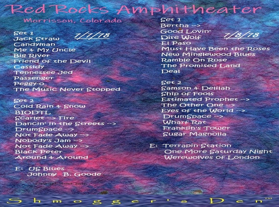 1977 The Palladium Grateful Dead Puzzle 250 NYC Original Setlist Art ...