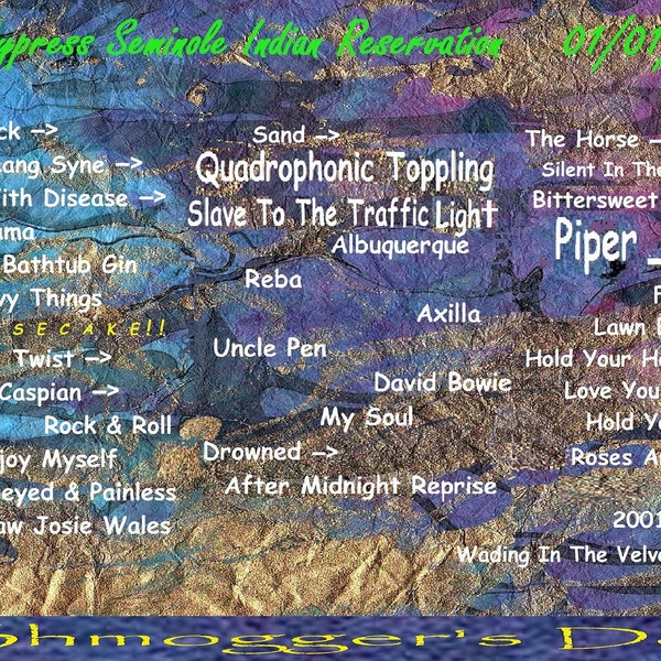 Phish Puzzle, Big Cypress 1/1/2000 setlist art. Great gift for those who were up all night!