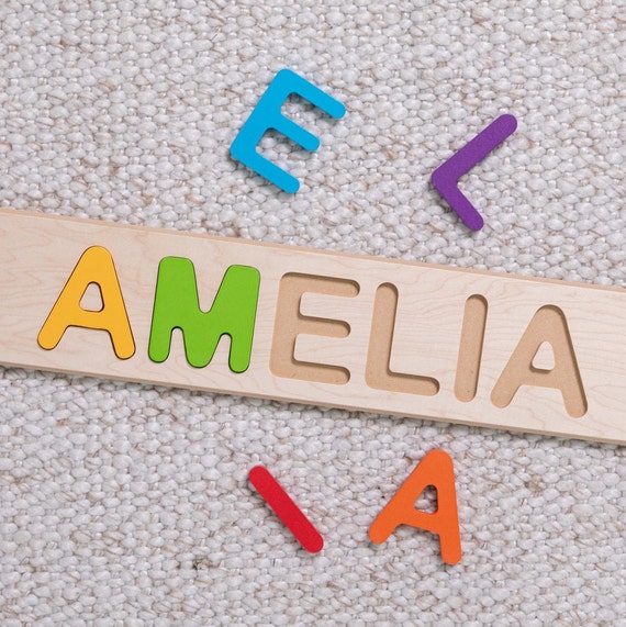 Fat brain toys store wooden name puzzle