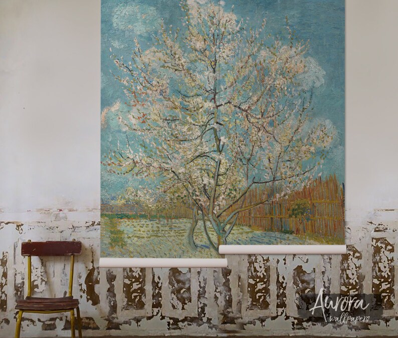 Spring Tree Wall Mural Art Wall Decor Peel and Stick Etsy