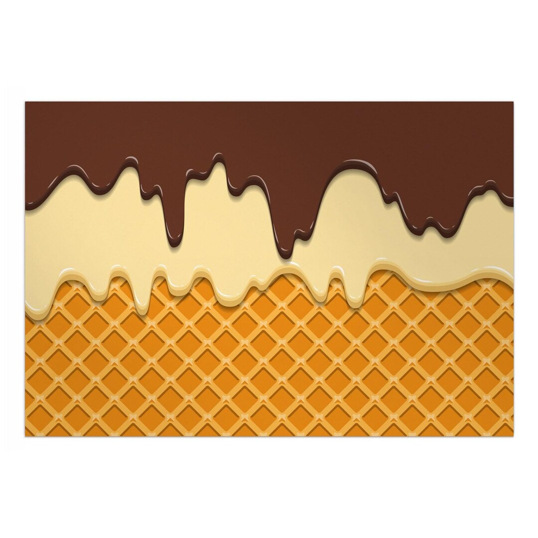 Ice Cream Rug Pattern Ice Cream Pattern Patterned Rugs, Multicolored Waterproof Rug, Dining ...