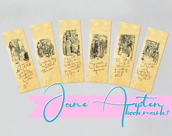 Jane Austen bookmark / Pride and prejudice / Sense and sensibility / Mr Darcy / bookish / bookworm / gift for book lover