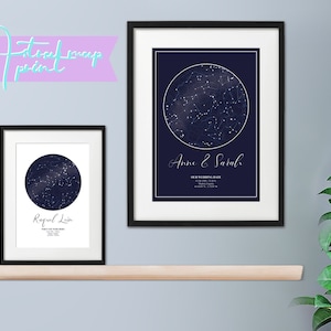 Custom astral map date/gift birth/wedding/engagement/son/daughter/birthday/couple/anniversary/gift