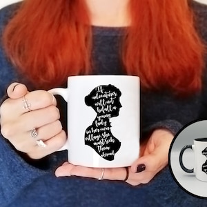 Jane Austen mug / Pride and prejudice / Mr Darcy / Elizabeth Bennet / bookish / women writers / classic books / literature / geek / nerd