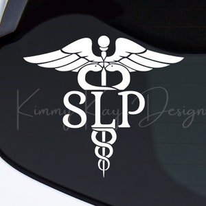 Speech Language Pathologist Vinyl Car Decal, Car Decals for Women, Decals for Yeti Cups, Medical Student Gift, DC300
