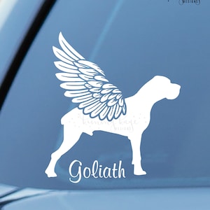 Personalized Dane Memorial Decal, Dog Name Vinyl Sticker